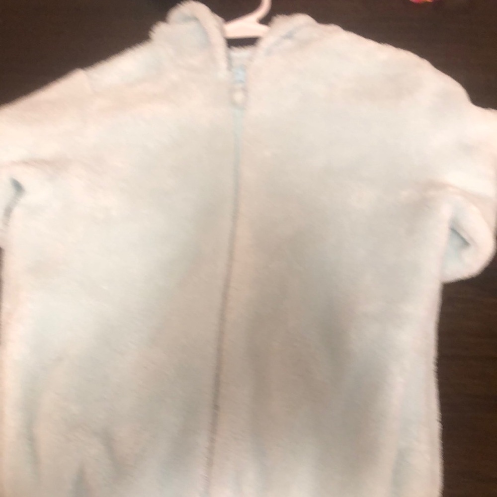 Zip-up jacket fuzzy inside and out
